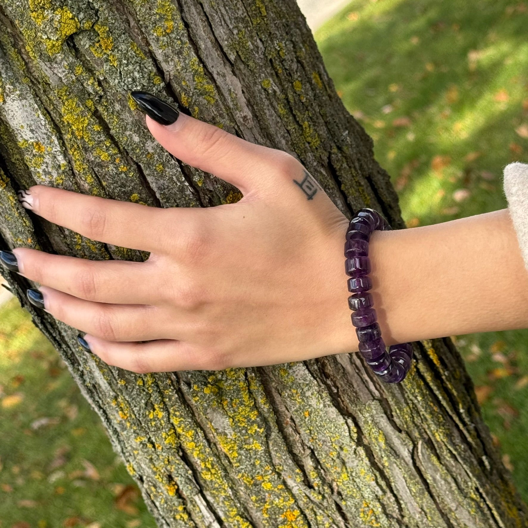 African AAA Amethyst Bracelet – Deep Purple Natural Gemstone