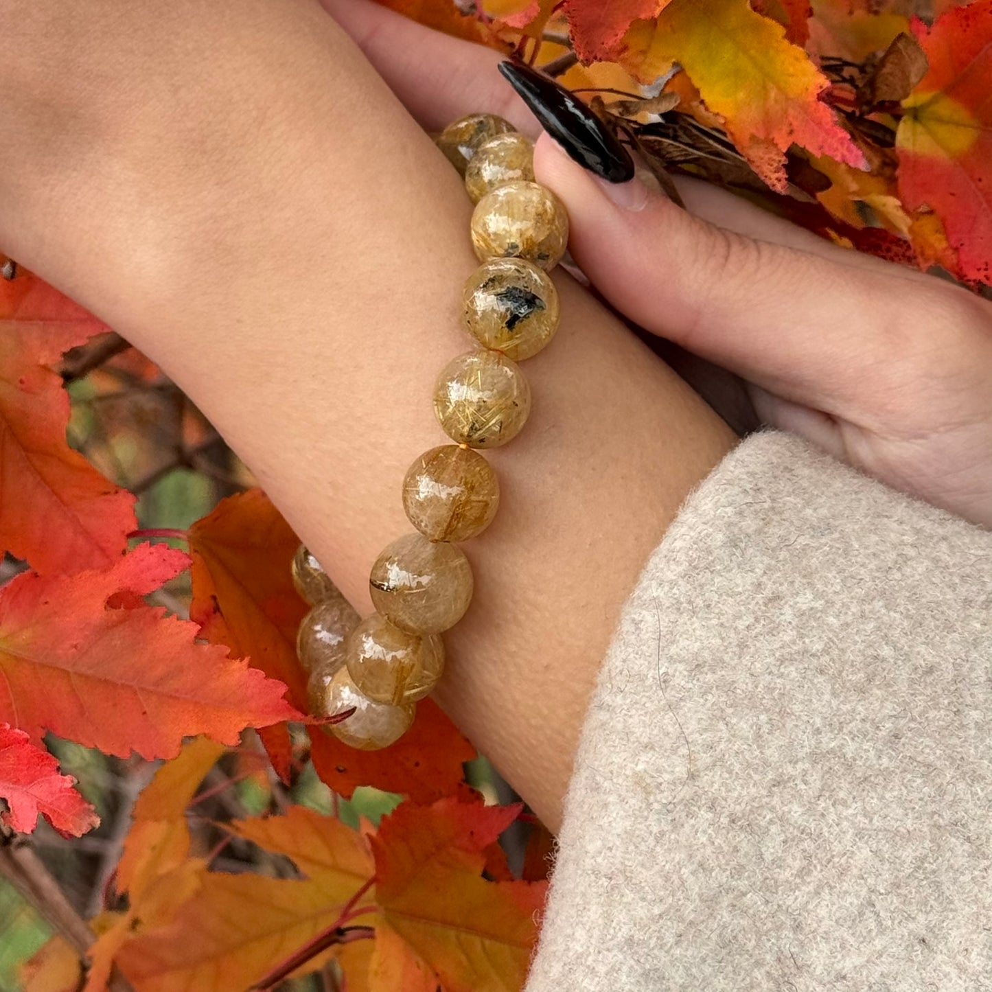 Golden Rutilated Quartz Bracelet – Premium Quality Natural Stone Accessory