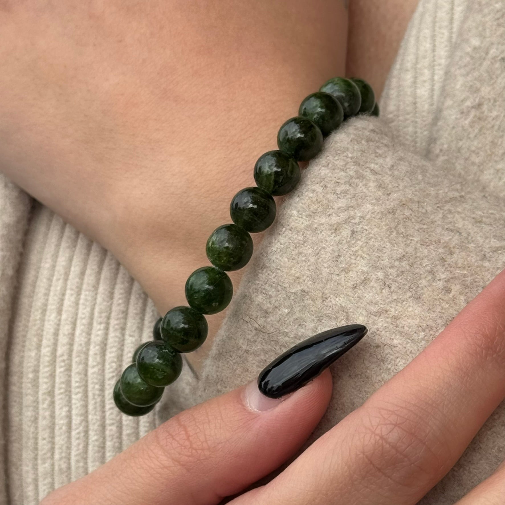 Diopside Bracelet – Unique Statement Gemstone Accessory - (A Quality)