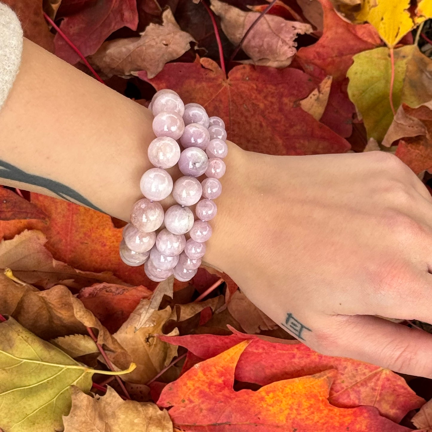 Kunzite Beaded Bracelet – Unique Pink Crystal Jewelry - (AAA Quality)