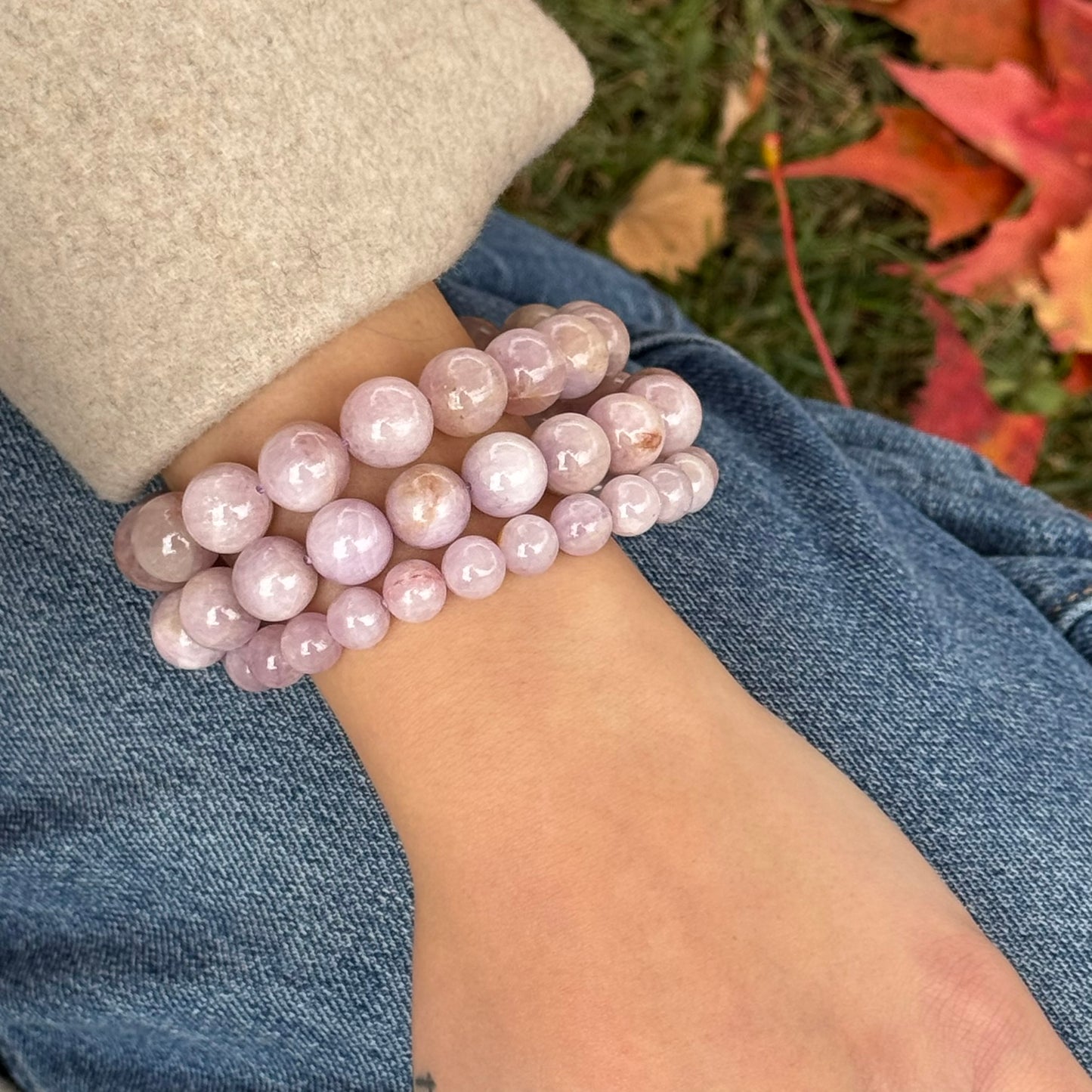 Kunzite Beaded Bracelet – Unique Pink Crystal Jewelry - (AAA Quality)