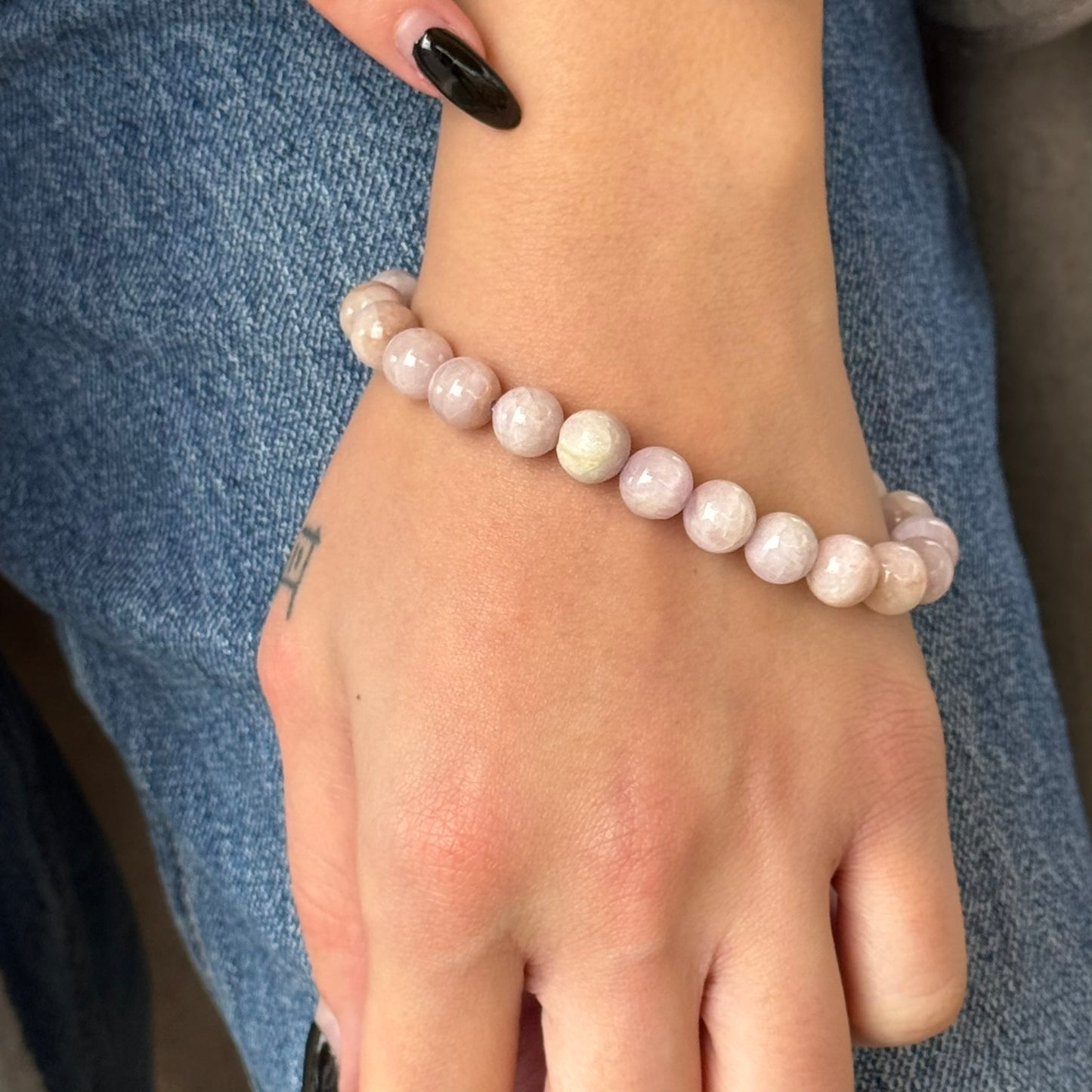 Kunzite Beaded Bracelet – Unique Pink Crystal Jewelry - (AAA Quality)