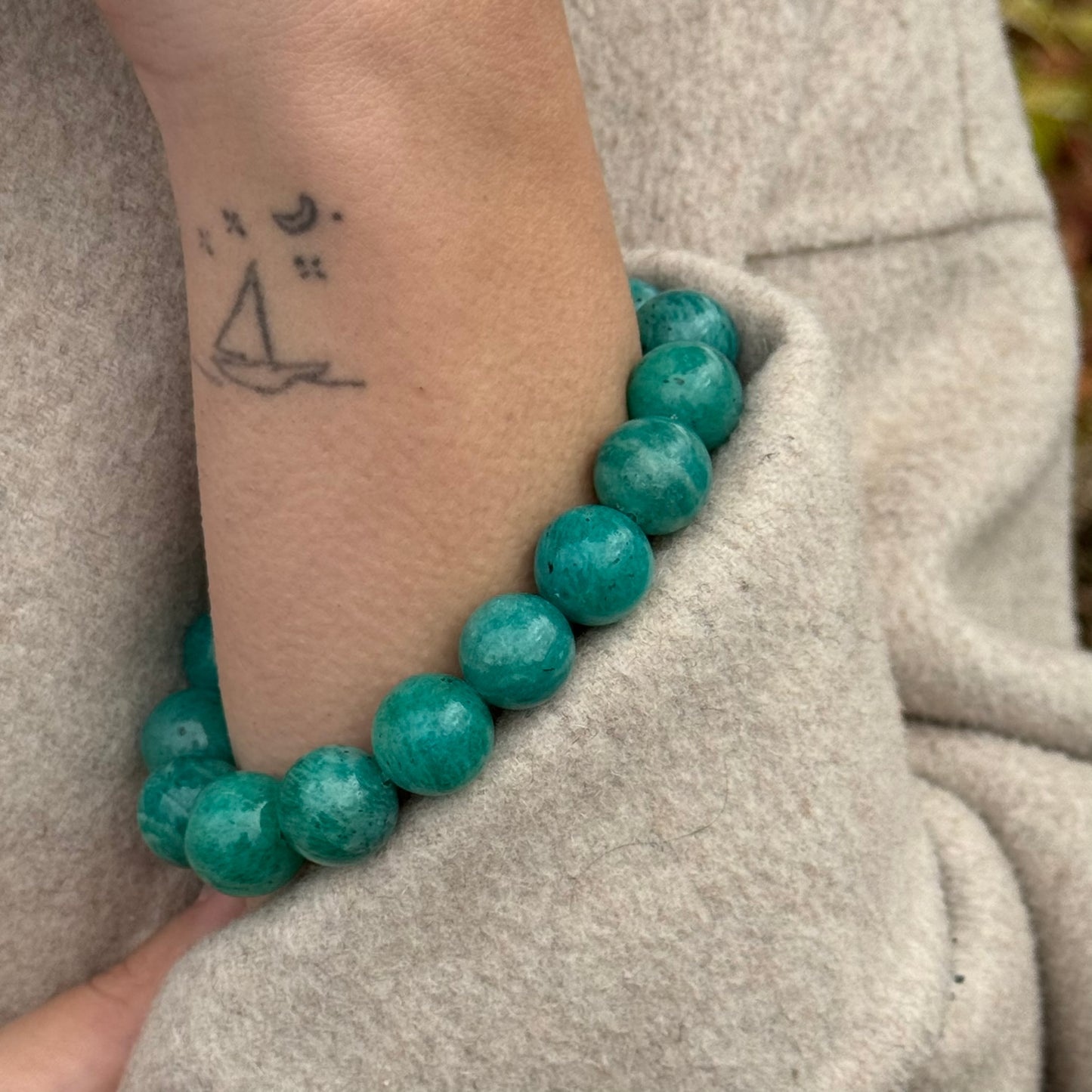 Brazilian Amazonite Bracelet – Natural Blue-Green Gemstone Jewelry - (AAA Quality)