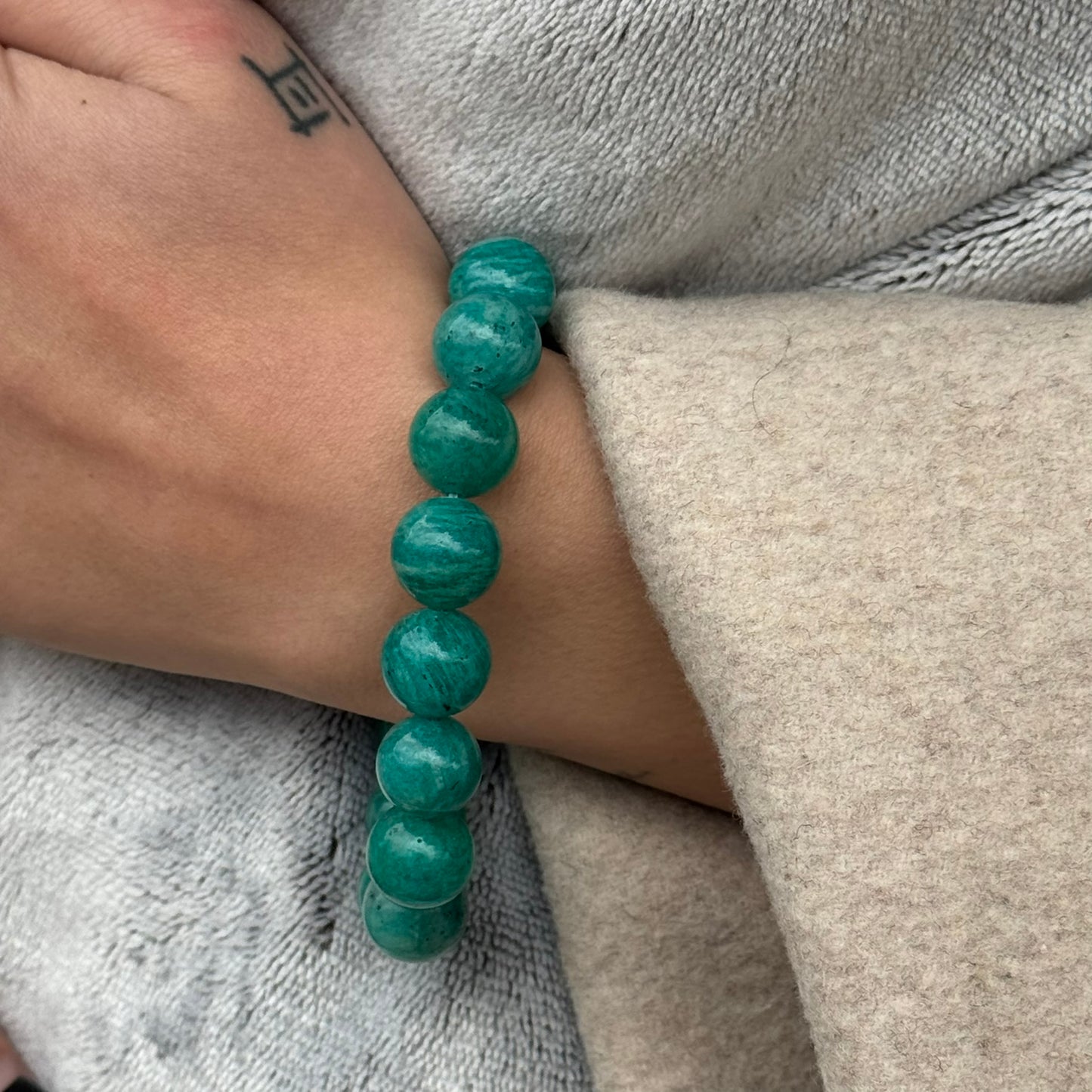 Brazilian Amazonite Bracelet – Natural Blue-Green Gemstone Jewelry - (AAA Quality)