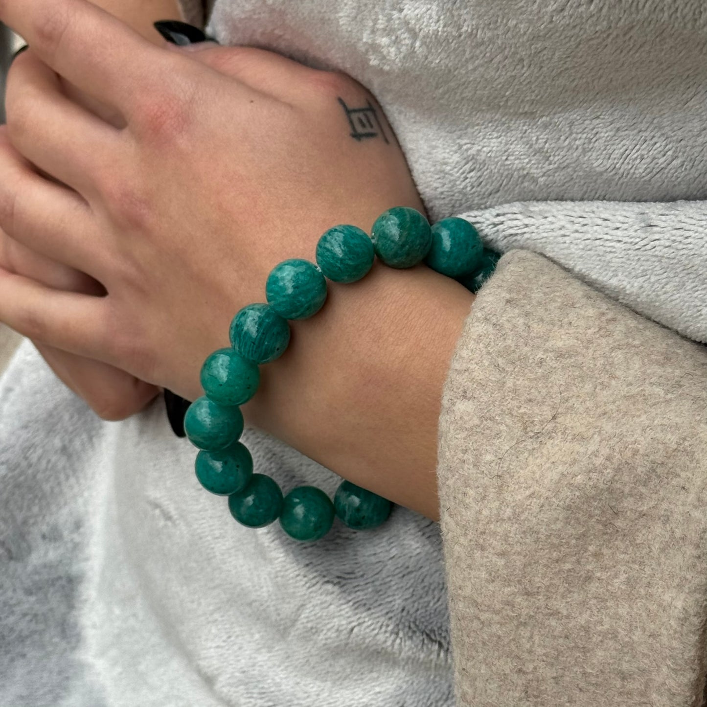 Brazilian Amazonite Bracelet – Natural Blue-Green Gemstone Jewelry - (AAA Quality)