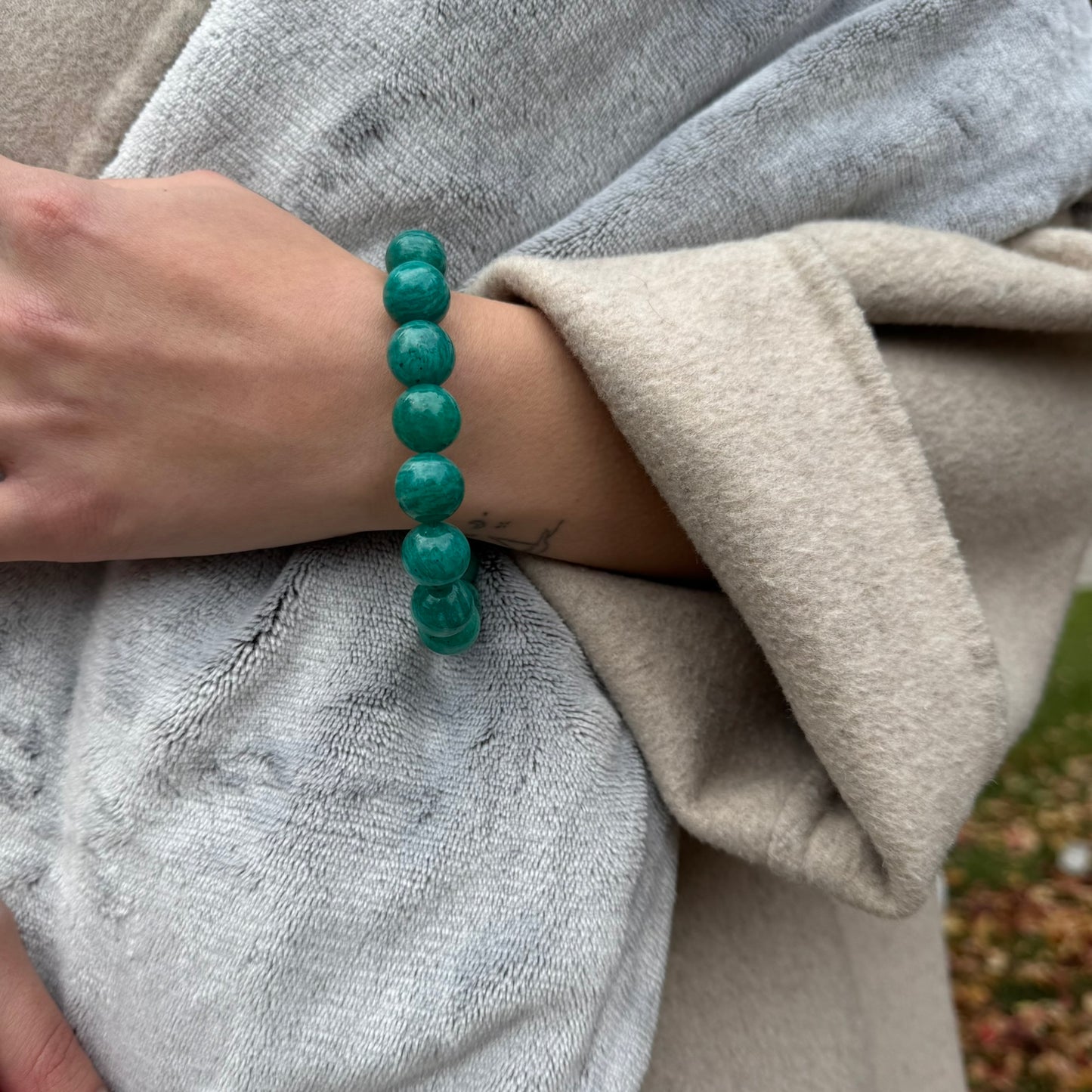 Brazilian Amazonite Bracelet – Natural Blue-Green Gemstone Jewelry - (AAA Quality)