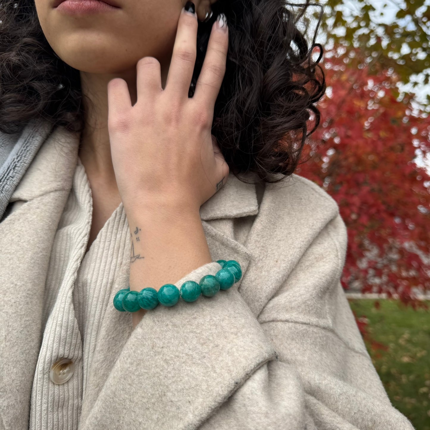 Brazilian Amazonite Bracelet – Natural Blue-Green Gemstone Jewelry - (AAA Quality)