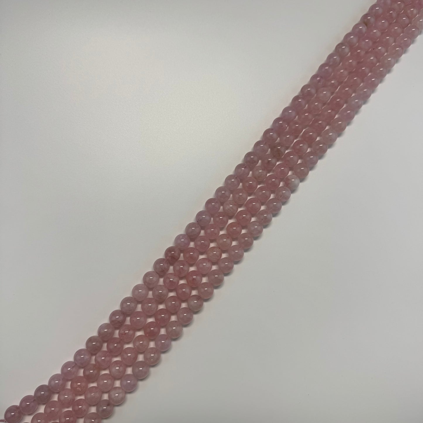 Morganite Polished Round Beads - (AAA Quality)