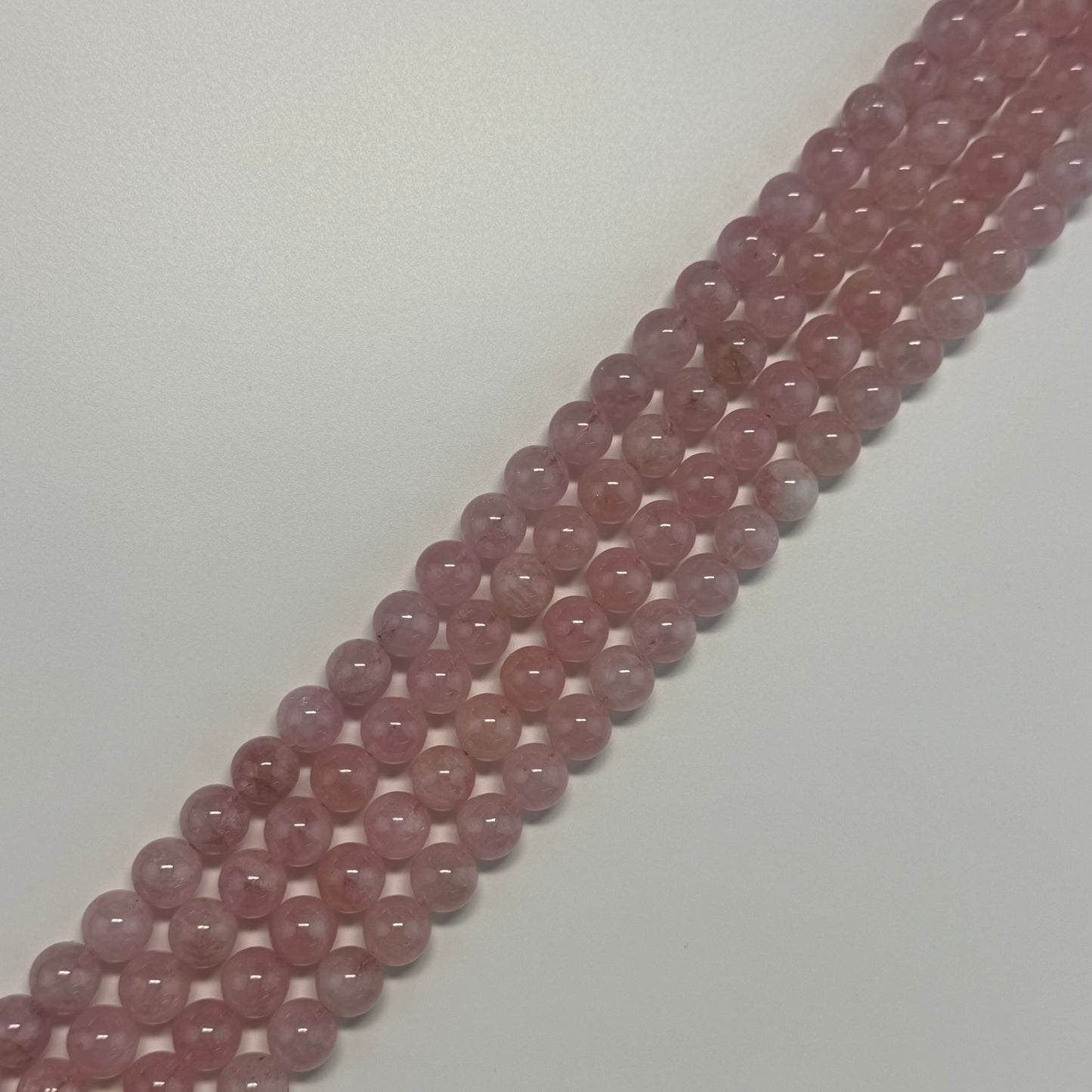 Morganite Polished Round Beads - (AAA Quality)