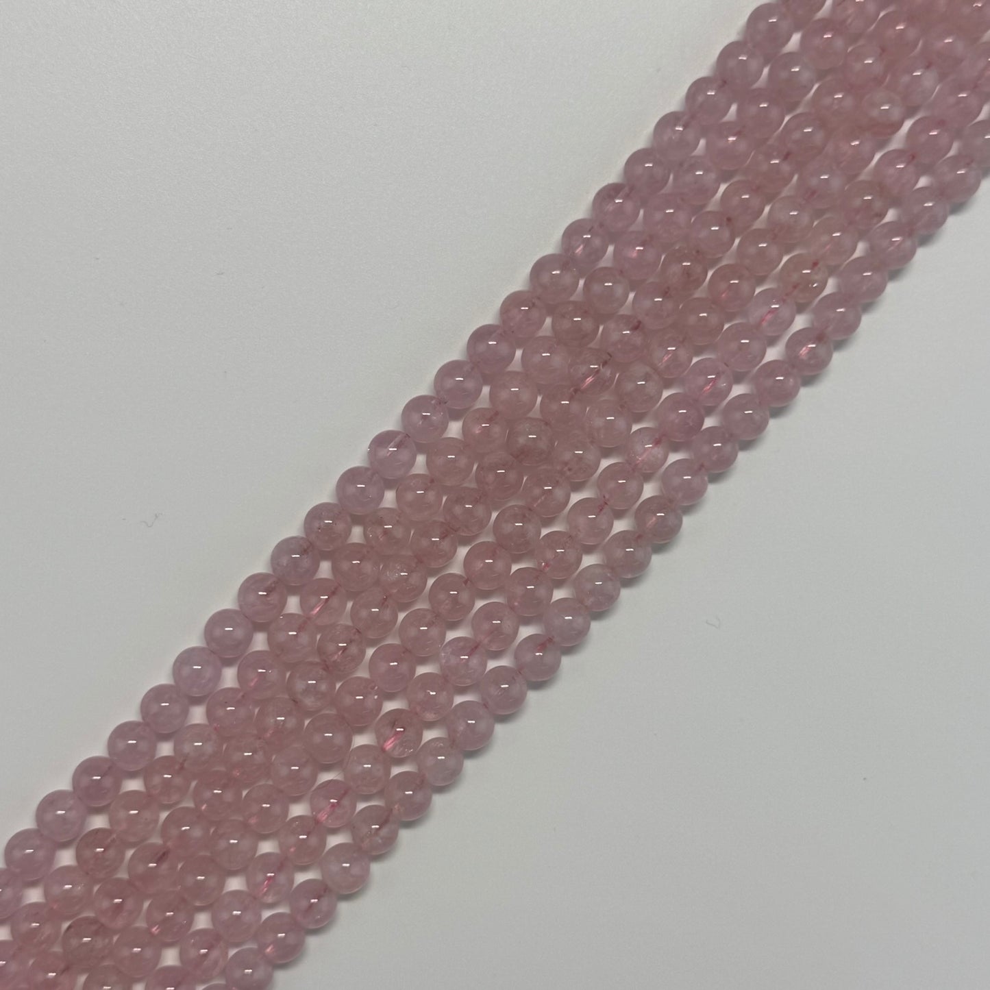 Morganite Polished Round Beads - (AAA Quality)