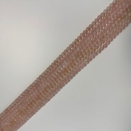 Morganite Polished Round Gemstone Beads - (AA Quality)