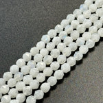 Faceted Rainbow Moonstone Beads - Round Shape Beads