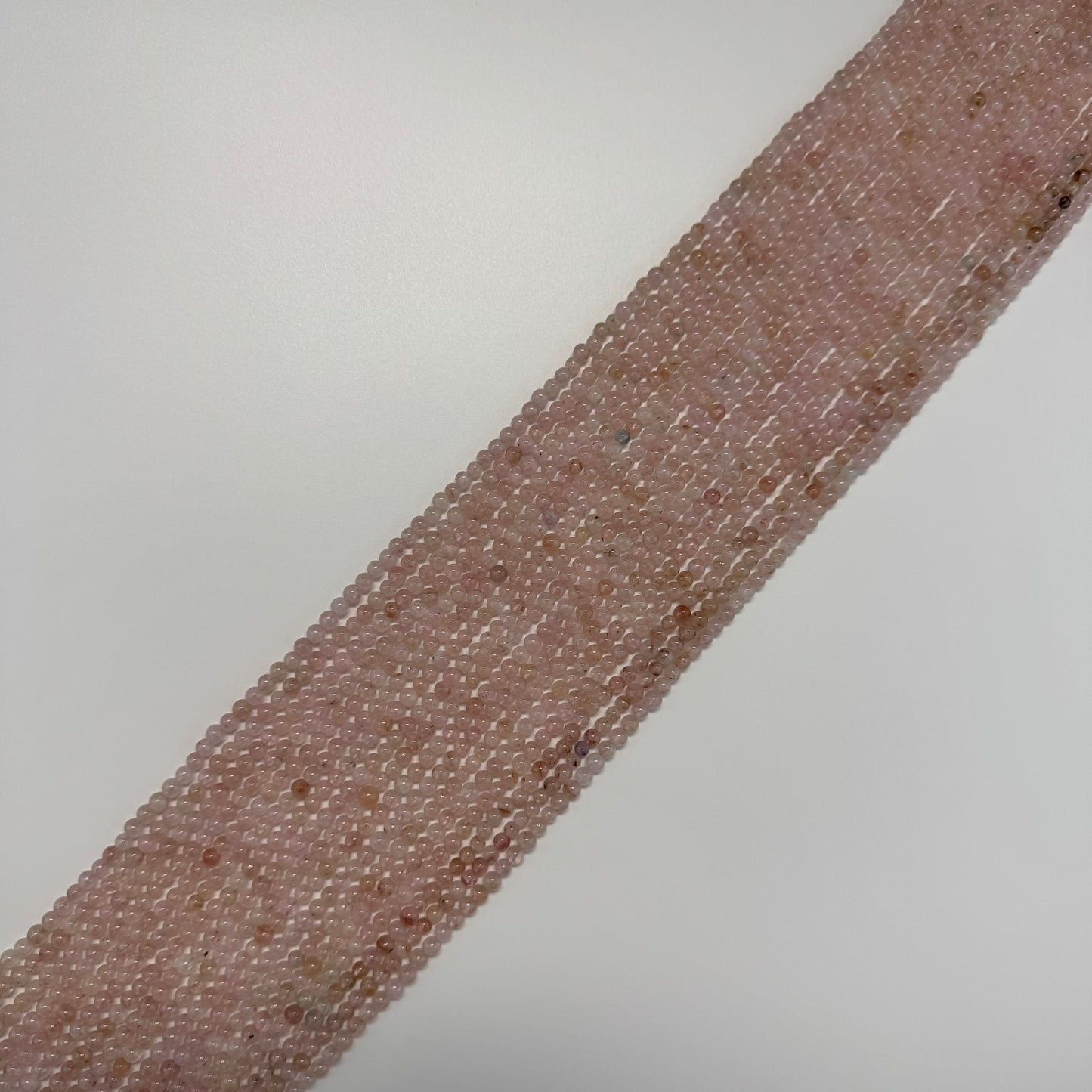 Morganite Polished Round Beads - (AA Quality)