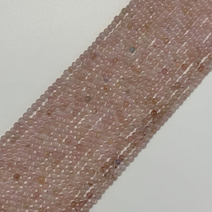 Morganite Polished Round Gemstone Beads - (AA Quality)