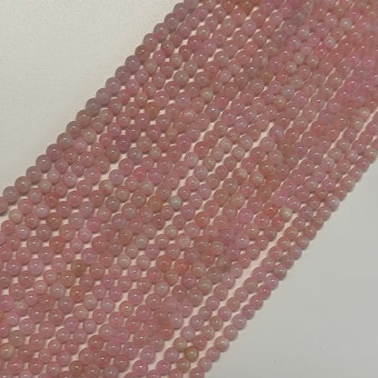 Morganite Polished Round Gemstone Beads - (AA Quality)