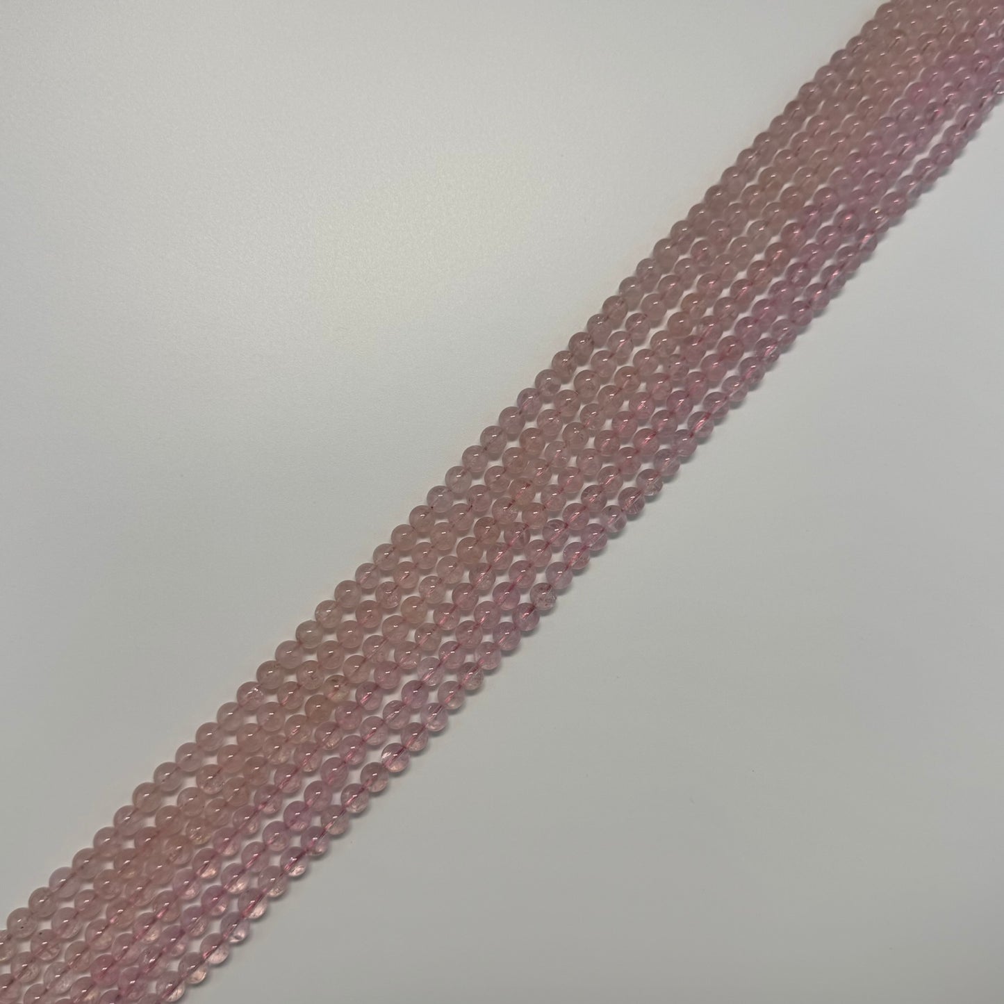 Morganite Polished Round Beads - (AAAA Quality)