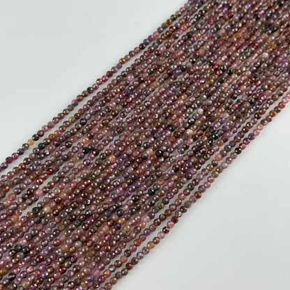 Ruby Faceted Round Stone Beads - (AB Quality)
