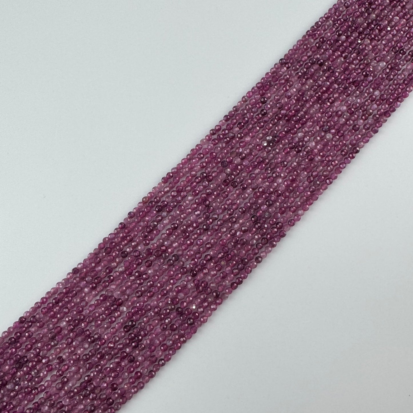 Ruby Faceted Round Stone Beads - (AAAA Quality)