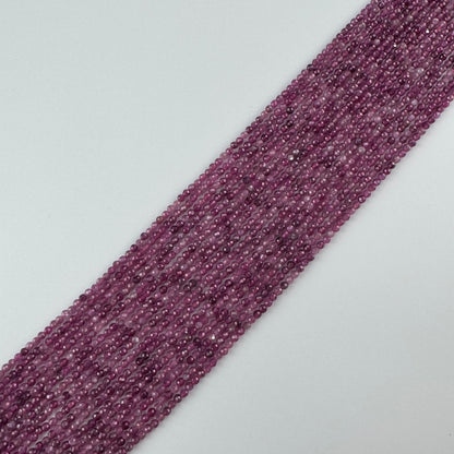 Ruby Faceted Round Stone Beads - (AAAA Quality)