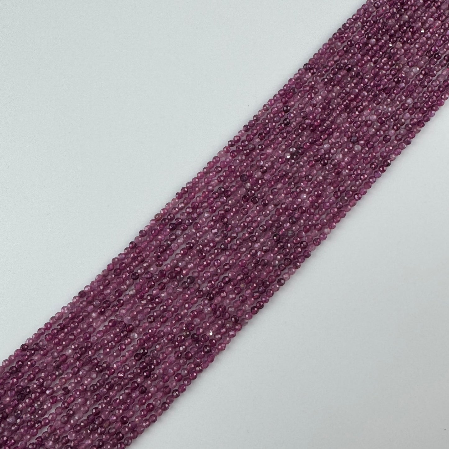 Ruby Faceted Round Stone Beads - (AAAA Quality)