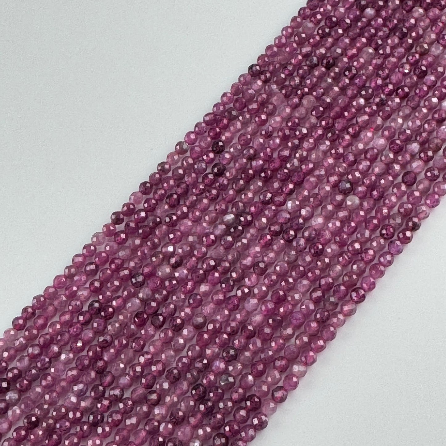 Ruby Faceted Round Stone Beads - (AAAA Quality)