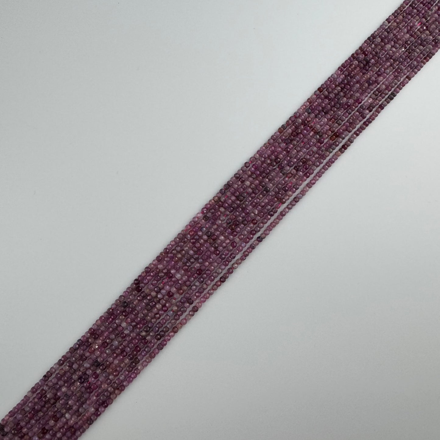 Ruby Faceted Rondelle Stone Beads - (AA Quality)