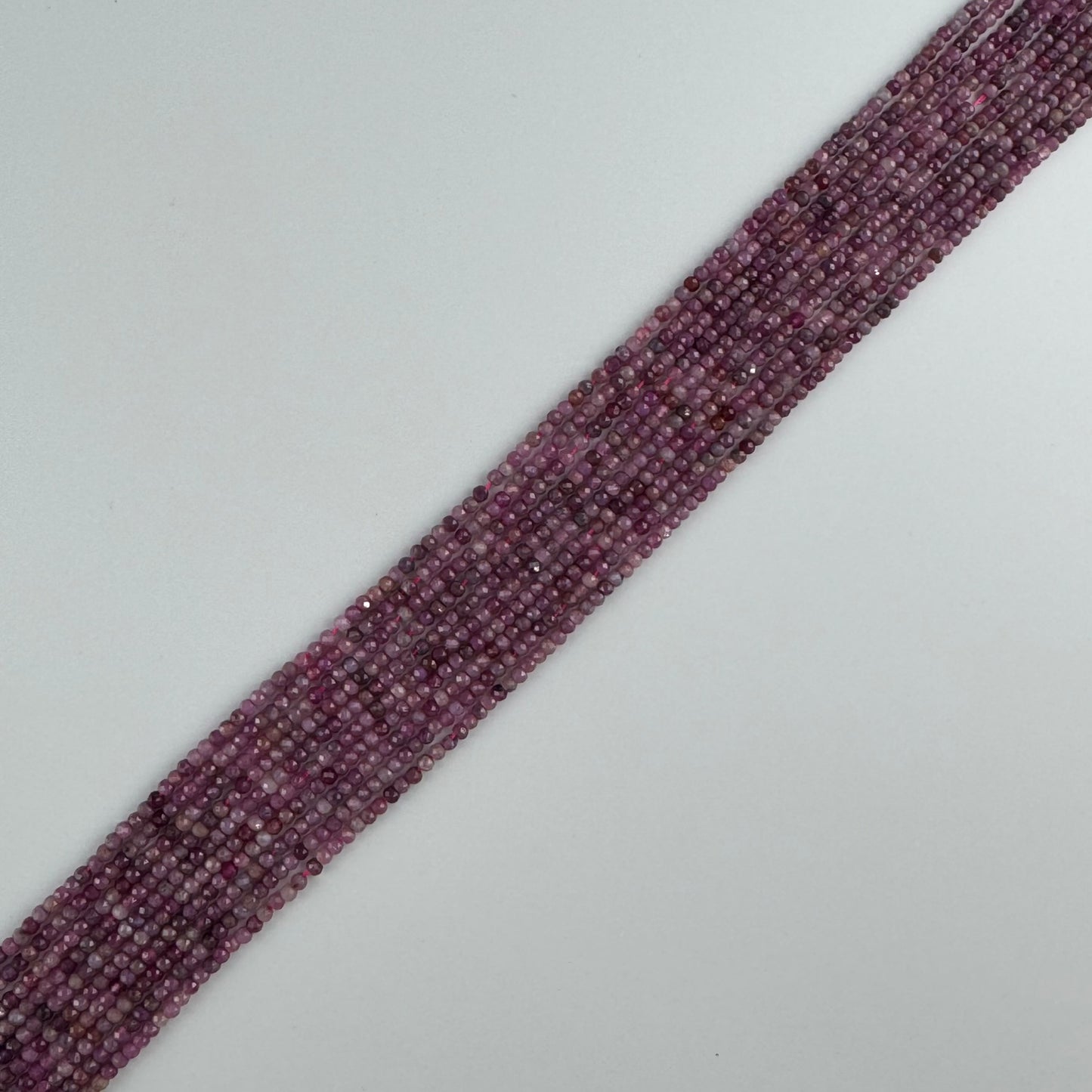 Ruby Faceted Rondelle Stone Beads - (AA Quality)