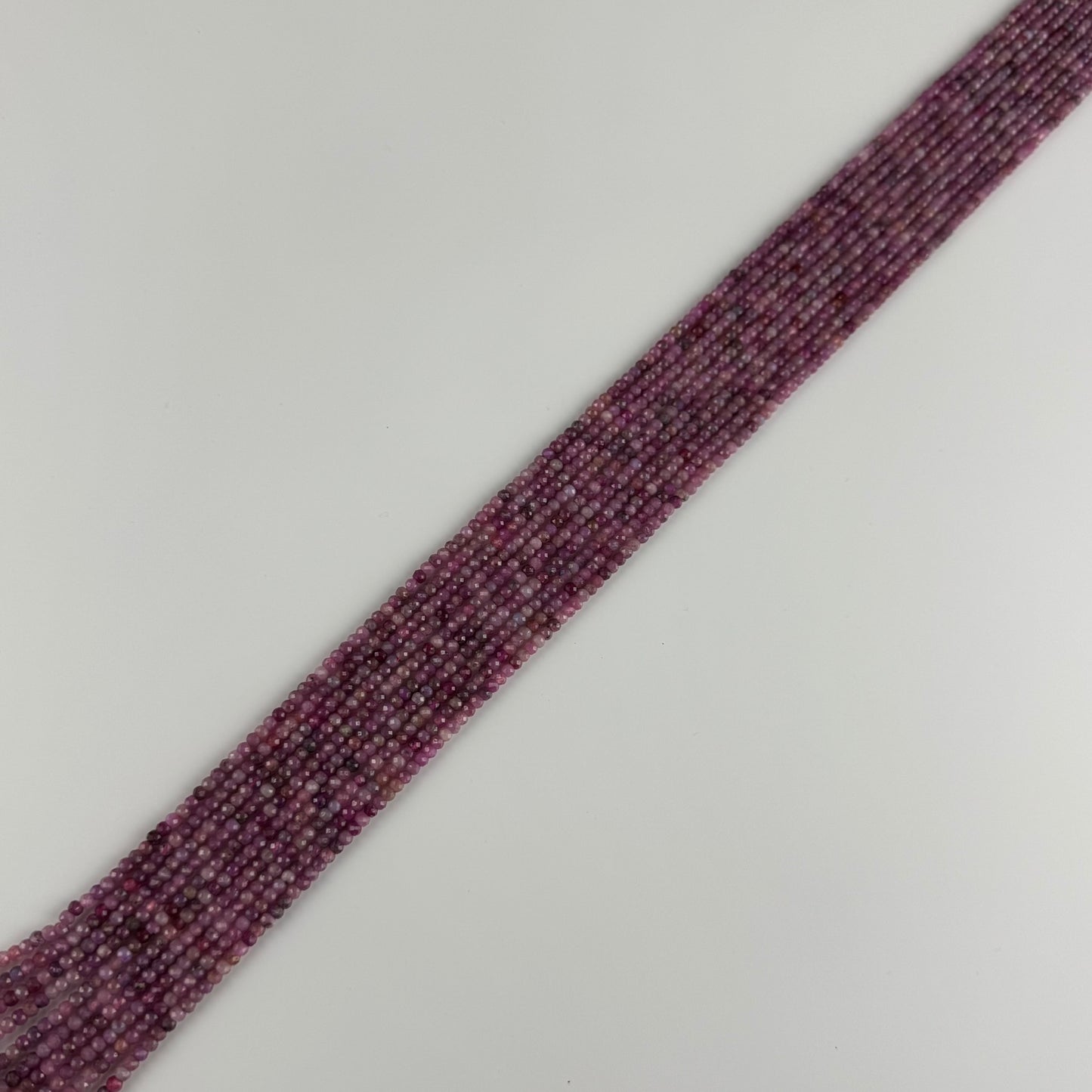 Ruby Faceted Rondelle Stone Beads - (AA Quality)