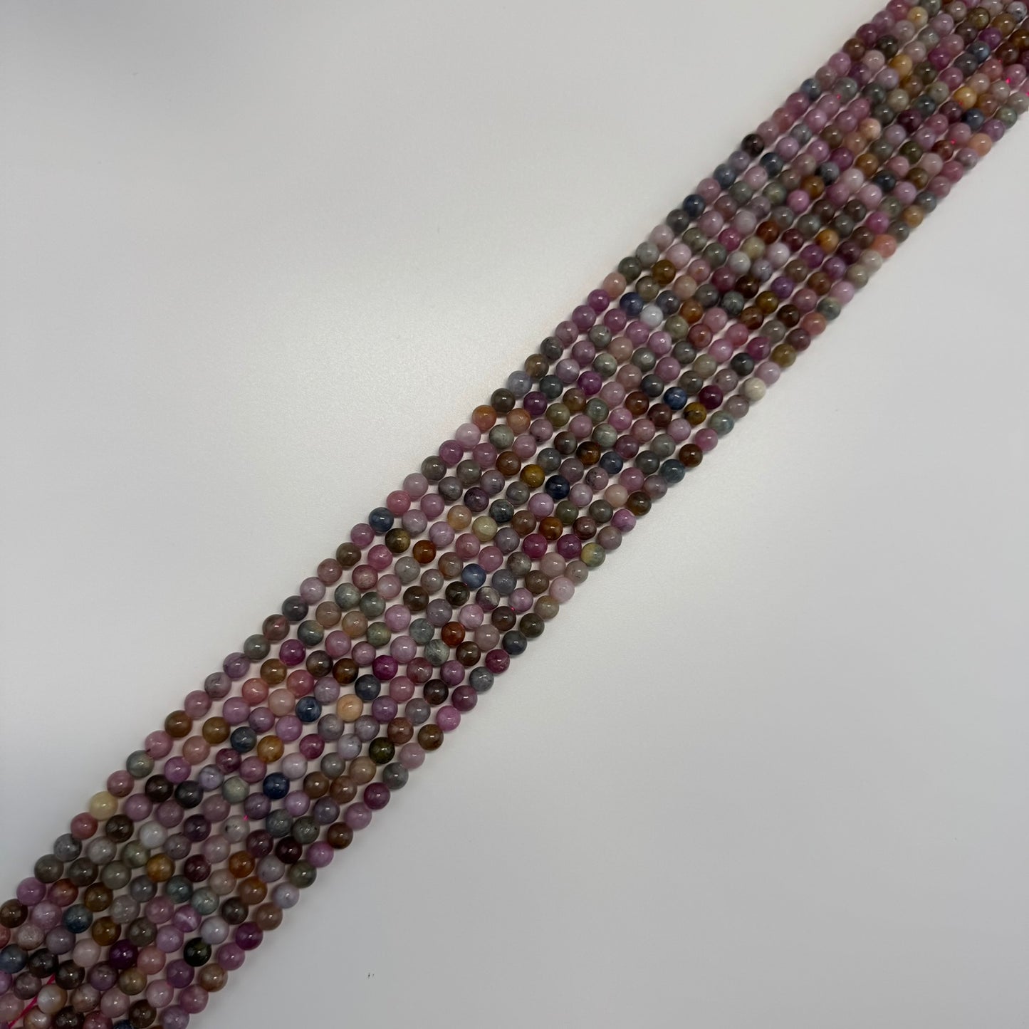Ruby & Sapphire Polished Round Precious Stone Beads - (AA Quality)