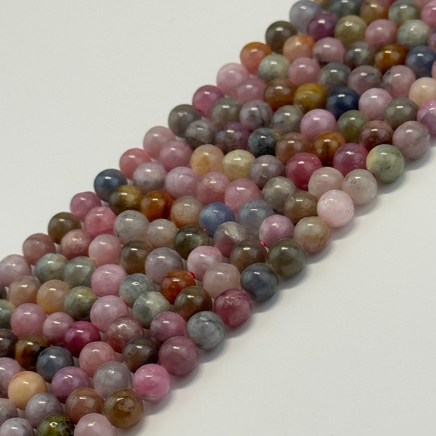 Ruby & Sapphire Polished Round Precious Stone Beads - (AA Quality)