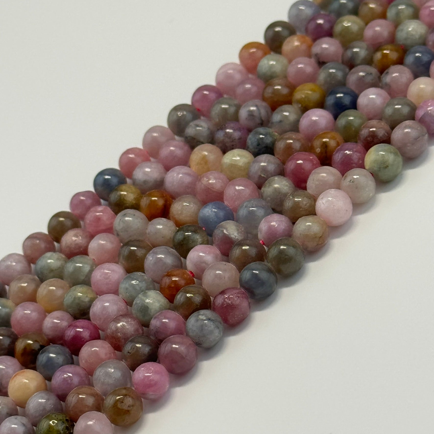 Ruby & Sapphire Polished Round Precious Stone Beads - (AA Quality)