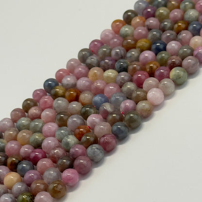 Ruby & Sapphire Polished Round Precious Stone Beads - (AA Quality)