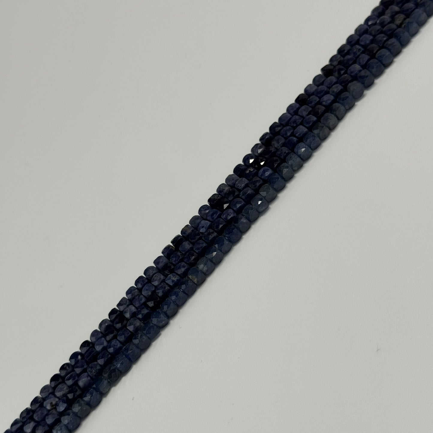 Sapphire Faceted Square Stone Beads - (AB Quality)