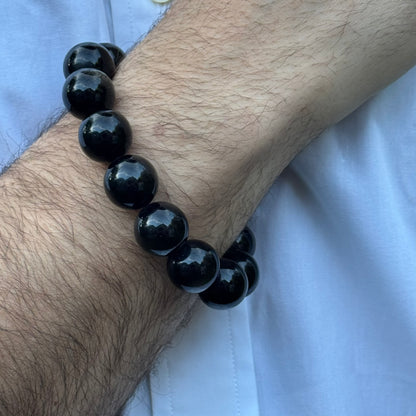 Gold Sheen Obsidian Bracelet – Natural Gemstone Beaded Jewelry - (AAAA Quality)