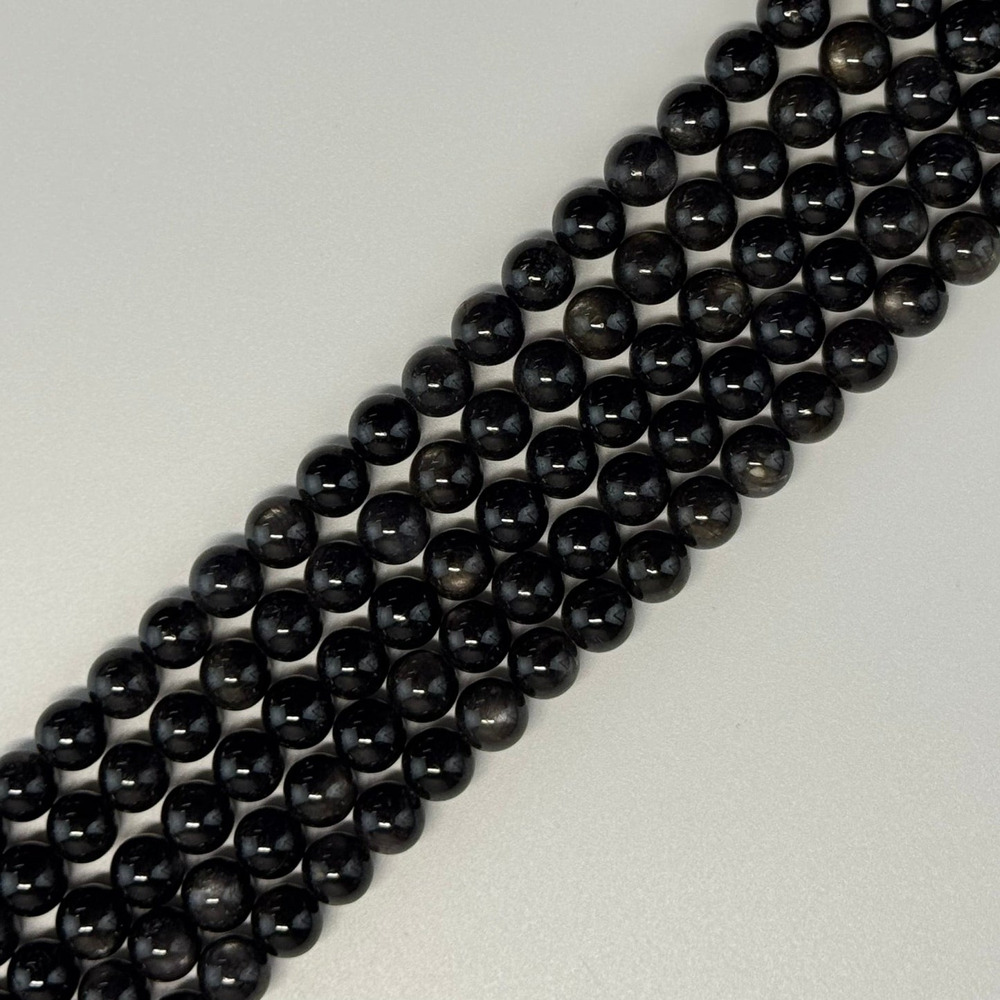 Sapphire Gold Sheen Round Precious Stone Beads - (AAA Quality)