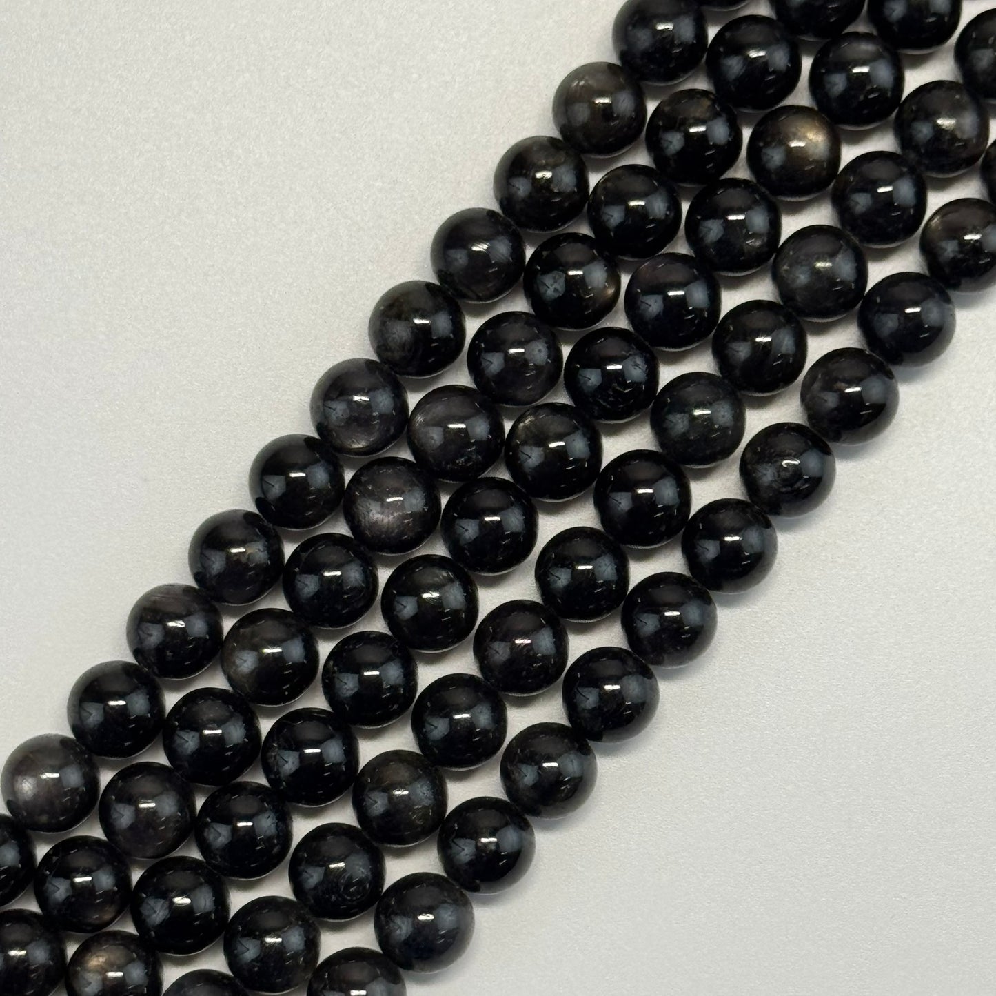Sapphire Gold Sheen Round Precious Stone Beads - (AAA Quality)