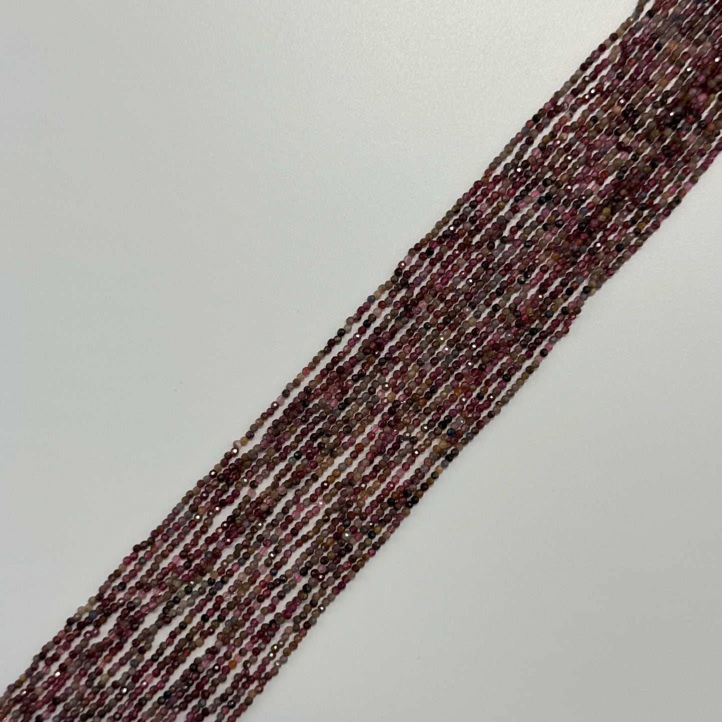 Ruby and Sapphire Faceted Round Stone Beads - (A Quality)