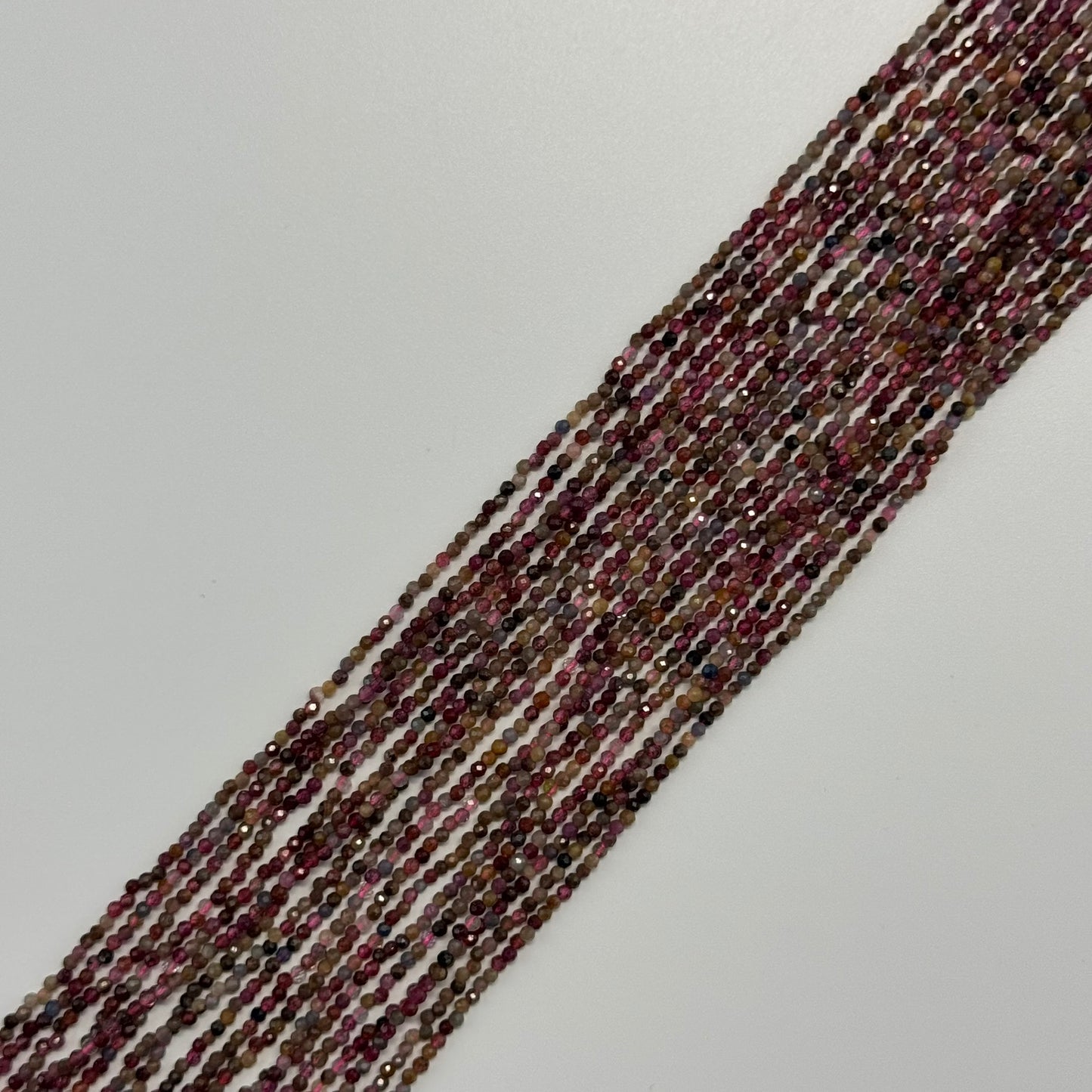 Ruby and Sapphire Faceted Round Stone Beads - (A Quality)