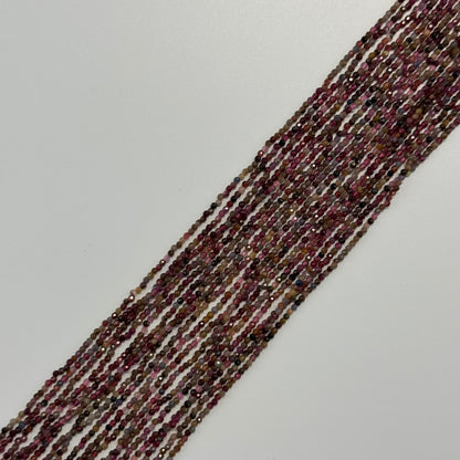 Ruby and Sapphire Faceted Round Stone Beads - (A Quality)