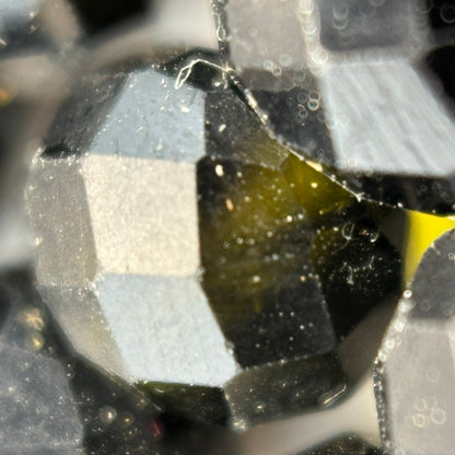 Faceted Black Tourmaline Beads - Rondelle Shape Beads