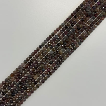 Sapphire Faceted Round Gemstone Beads - (AA Quality)
