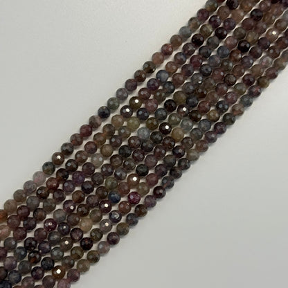Sapphire Faceted Round Gemstone Beads - (AA Quality)
