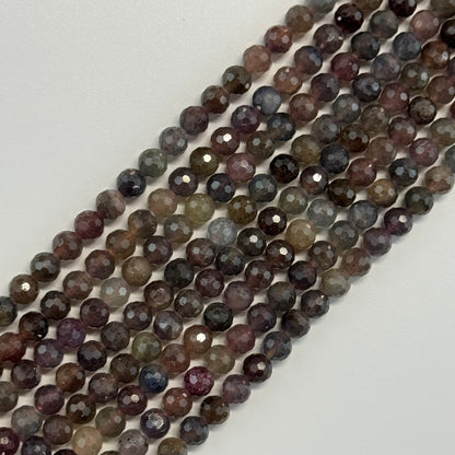 Sapphire Faceted Round Gemstone Beads - (AA Quality)