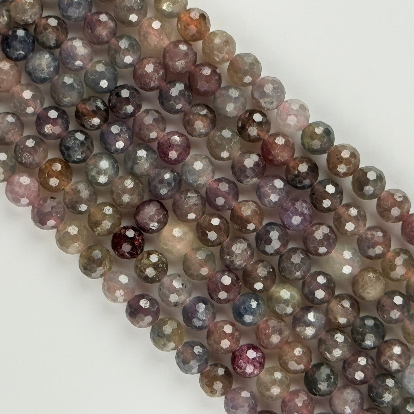 Sapphire Faceted Round Beads - (AA Quality)