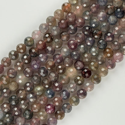 Sapphire Faceted Round Gemstone Beads - (AA Quality)