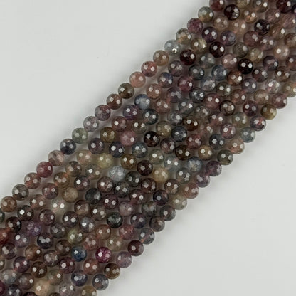 Sapphire Faceted Round Gemstone Beads - (AA Quality)