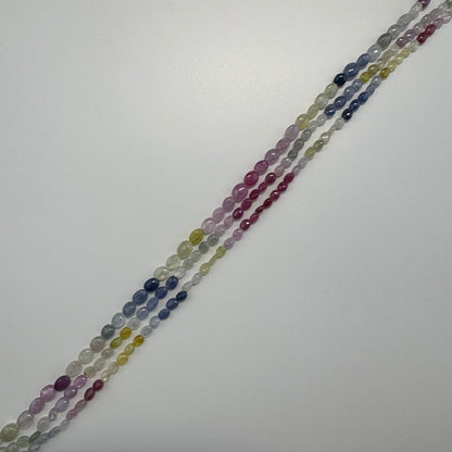 Ruby Sapphire Smooth Oval Gemstone Beads - (AAAA Quality)