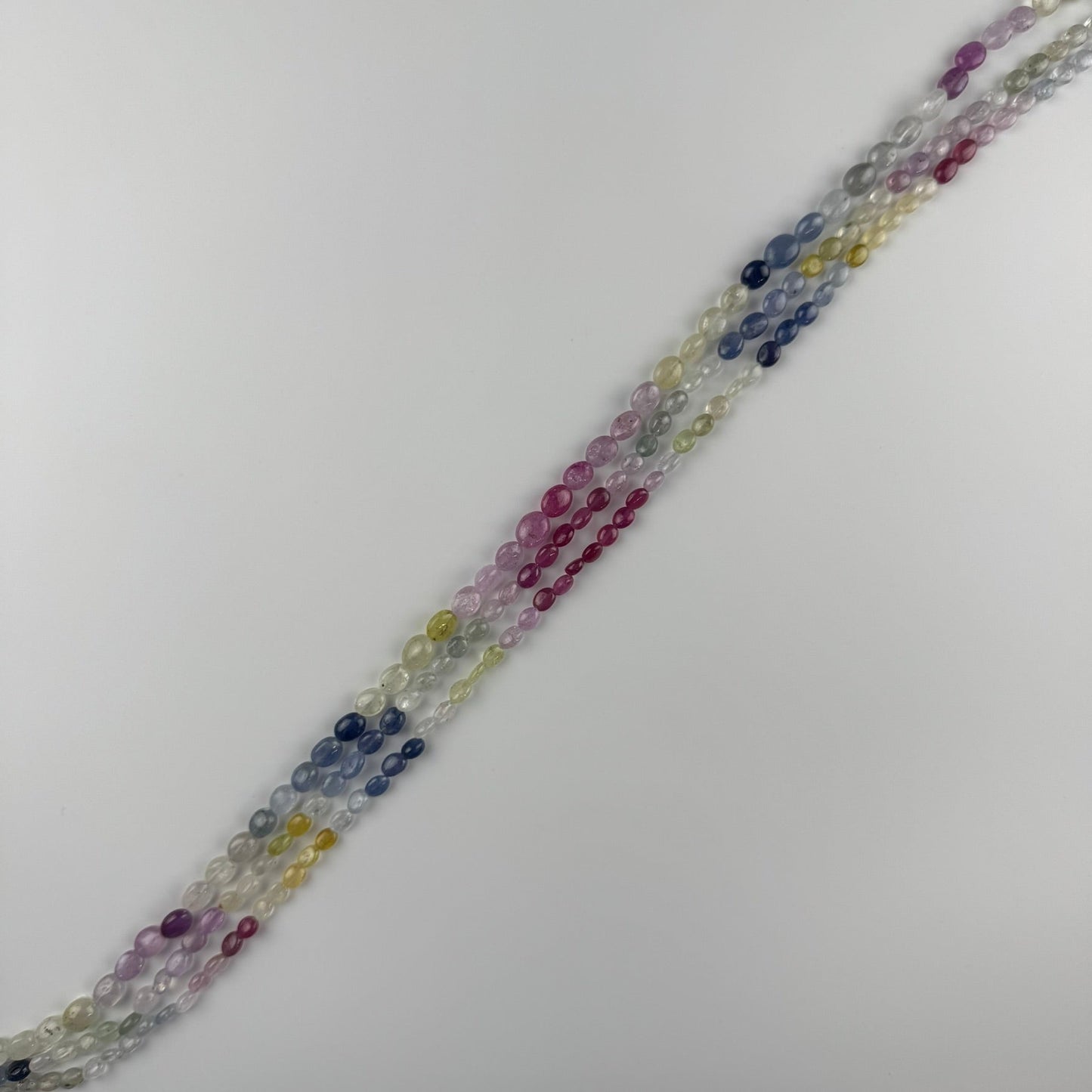 Ruby Sapphire Smooth Oval Beads - (AAAA Quality)