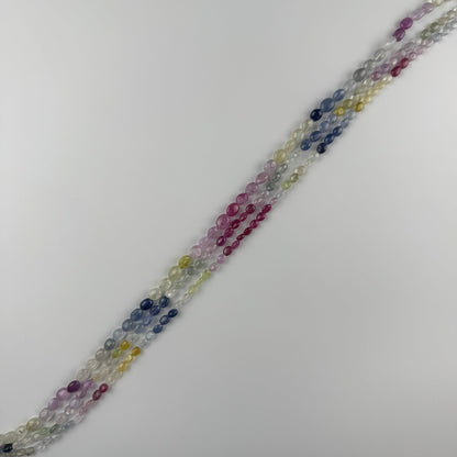 Ruby Sapphire Smooth Oval Gemstone Beads - (AAAA Quality)