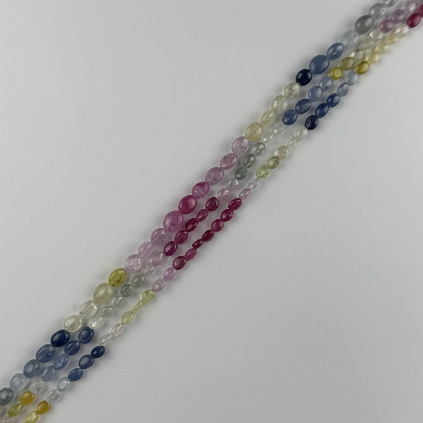 Ruby Sapphire Smooth Oval Beads - (AAAA Quality)